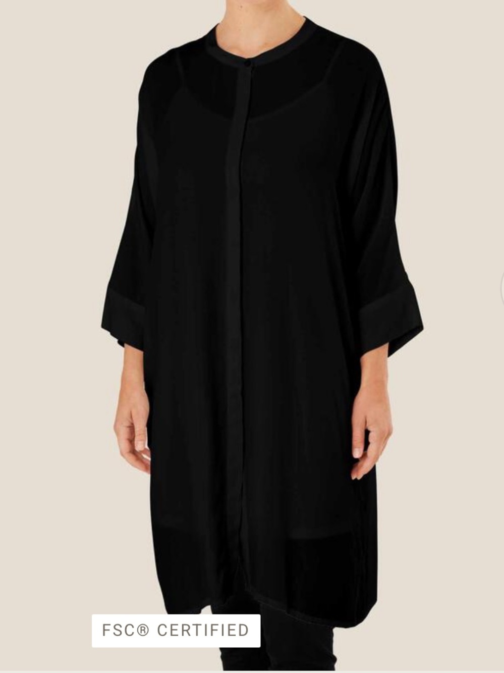 Masai Black Losetta Oversized Dress Size Large